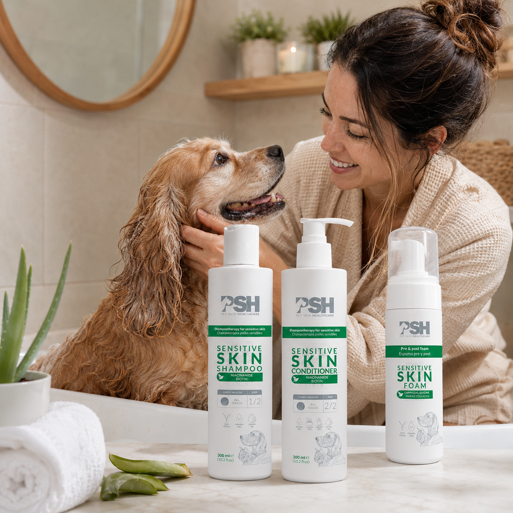 Pack Aura Sensible con productos PSH para perros con piel sensible o delicada