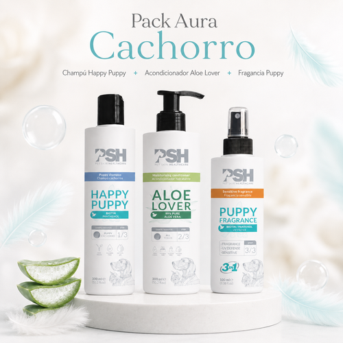 Pack Aura Cachorro con productos PSH para una rutina de baño suave para cachorros